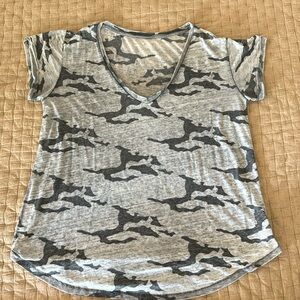 American Eagle Dark Grey Camo Tee